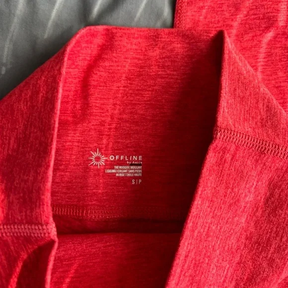 Aerie Red Leggings - Picture 2 of 3